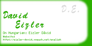 david eizler business card